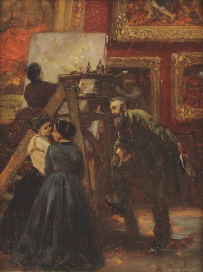 Im Louvre, 1867 von Adolph Menzel